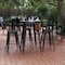 Flash Furniture 30 RD Bar Top Table Black Poly Top/Black Frame JJ-T14623H-76-BKBK-GG - alternate 1